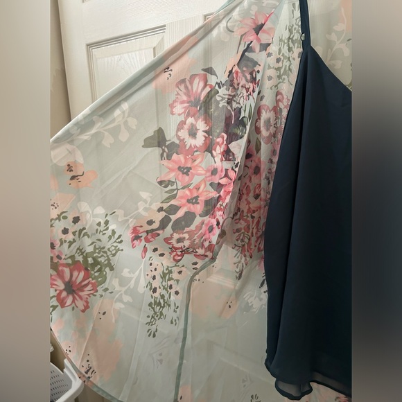 Floral Kimono with Blue Dress m/L - Picture 2 of 3
